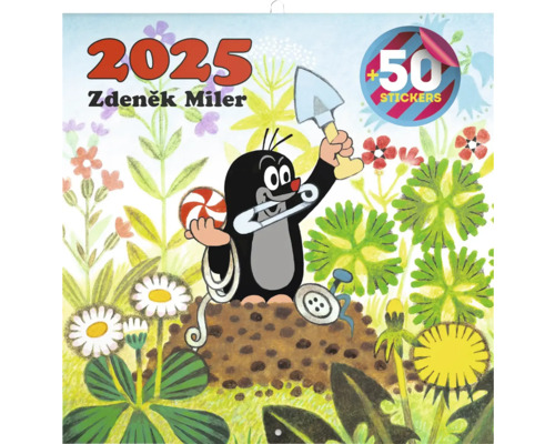 Poznámkový kalendář Krteček 2025 + 50 samolepek