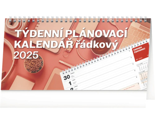 Stolní kalendář Plánovací řádkový 2025