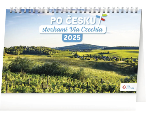 Stolní kalendář Po Česku stezkami Via Czechia 2025