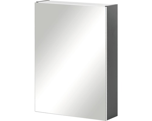 Zrcadlová skříňka bez osvětlení Möbelpartner Basic 50 x 15,8 x 70 cm antracit Zrcadlová skříňka se zrcadlem na přední straně
