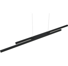 Černé závěsné svítidlo s lineárním designem