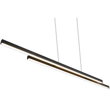 Černé LED závěsné svítidlo s lineárním designem