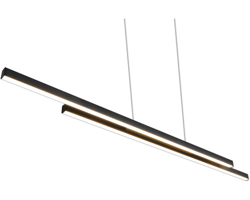 Černé LED závěsné svítidlo s lineárním designem