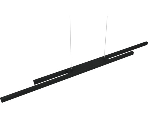 Černé LED závěsné svítidlo s přímočarým designem