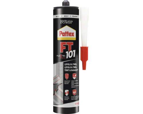 Pattex FT101 lepicí tmel bílý 280 ml Pattex FT101 lepicí tmel bílý 280 ml