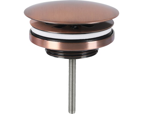 Designová umyvadlová výpusť s dříkem 1 1/4" měděná červená Designová umyvadlová výpusť s dříkem 1 1/4" měděná červená