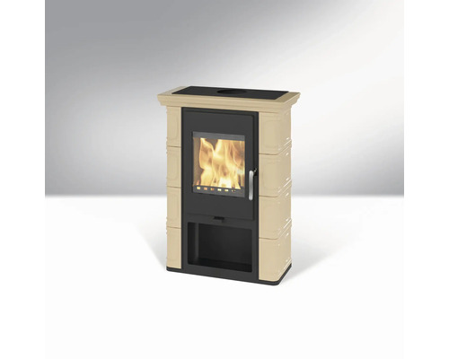 Krbová kamna s topeništěm a prostorem na dřevo