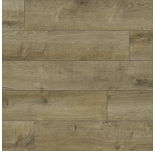 Detail laminátové podlahy s dřevěným vzhledem.