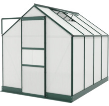 Skleník Vitavia Apollo 5000 polykarbonát 6 mm 195 x 261 cm zelený vč. základového rámu