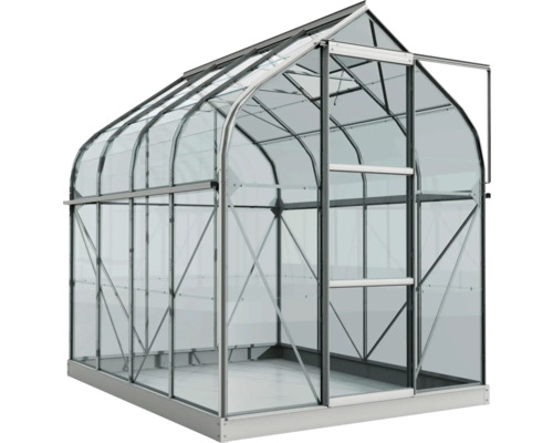Skleník s rámem a průhlednými panely