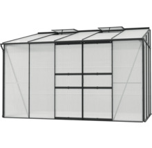 Skleník ke zdi Vitavia Ida 6500 polykarbonát 4 mm 324,3 x 201,4 cm černý