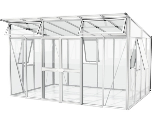 Skleník s hliníkovým rámem a okny