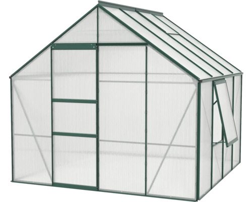 Skleník se střešním oknem a bočními dveřmi