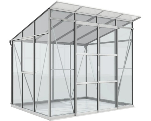 Skleník s hliníkovým rámem a skleněnými panely