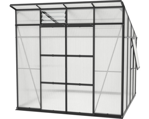 Skleník s oknem a ventilací