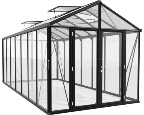 Skleník s okny a dveřmi