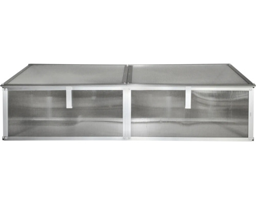 Pařník s hliníkovým rámem a průhlednou polykarbonátovou deskou