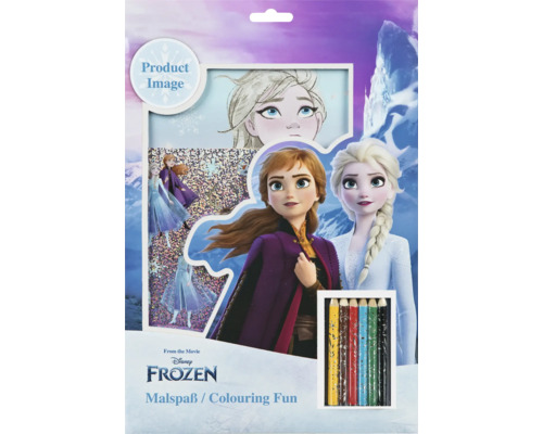 Omalovánky Disney Frozen se postavičkami z filmu a pastelkami
