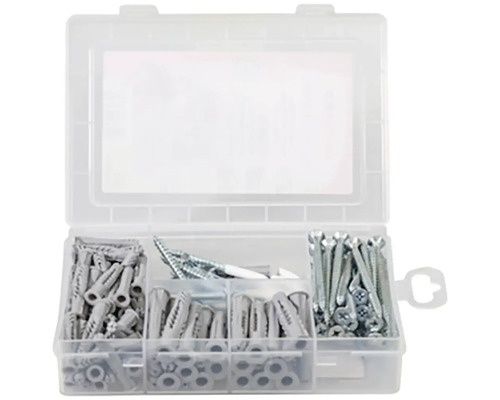 Sortimentní box se šrouby a hmoždinkami
