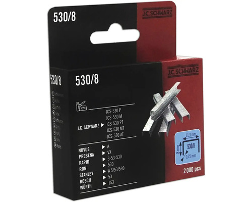 Spona 530/08 J.C.Schwarz, 2000 ks Sponky J C Schwarz 530/8, 2000 kusů