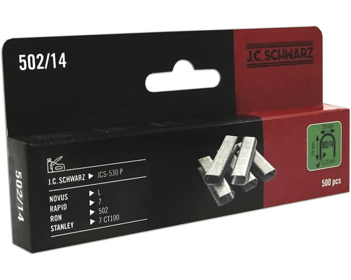 Spona 502/14 J.C.Schwarz, 500 ks J.C. Schwarz 502/14 Sponky, 500 kusů
