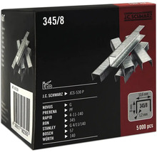 Sponky J.C. Schwarz 345/8, 5000 kusů, vhodné pro různé sešívačky