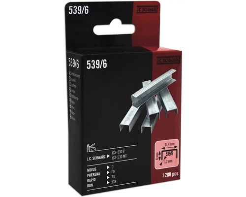 Spona 539/06 J.C.Schwarz, 1200 ks Sponky J.C. Schwarz 539/6, 1200 kusů
