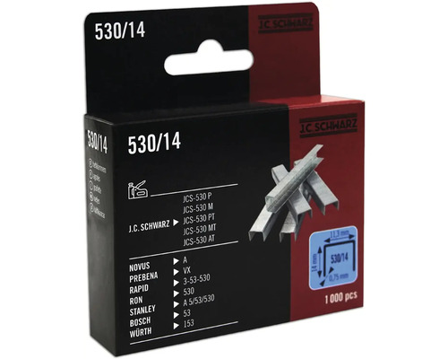 Spona 530/14 J.C.Schwarz, 1000 ks Sponky J C Schwarz typ 530/14, 1000 kusů