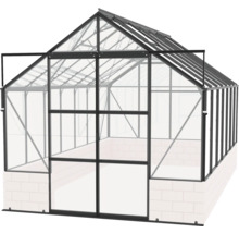 Skleník se skleněnými stěnami a hliníkovým rámem