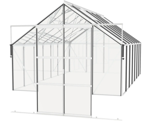 Skleník s průhlednými stěnami a střechou