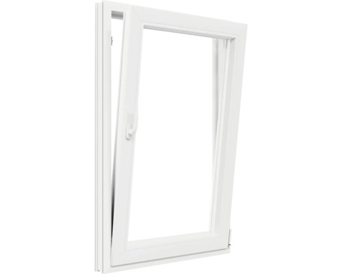 Plastové okno vyklopené pro větrání