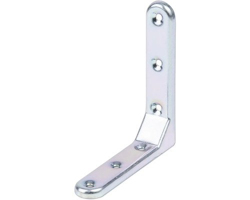 Spojovací úhelník dekorativní ražený 103x103x21 mm pozinkovaný silnovrstvě 1 ks Kovový úhelník s montážními otvory