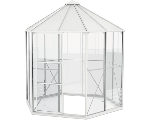 Skleník s hliníkovým rámem a polykarbonátovými deskami