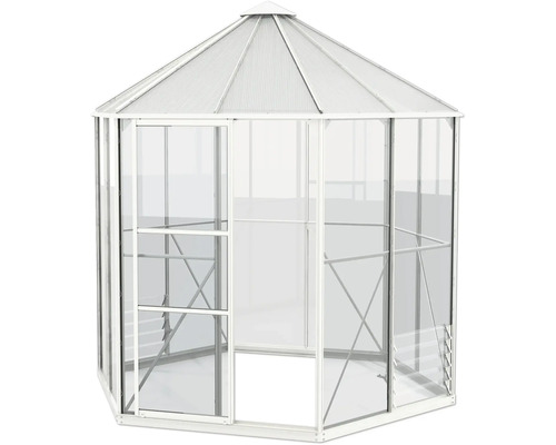 Skleník s hliníkovým rámem a polykarbonátovými deskami