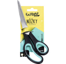 Nůžky s plastovou rukojetí na žluté kartě