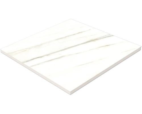 Bílá podlahová dlaždice s mramorovým vzhledem