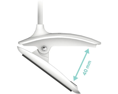 Rozsah svorky svítidla je 40 milimetrů.