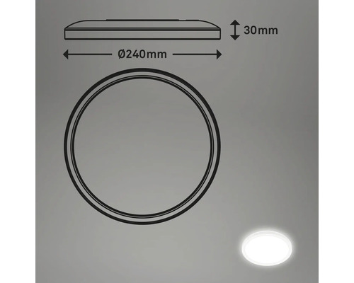 Technický nákres kulatého stropního svítidla o průměru 240 mm a výšce 30 mm.