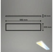 Technický nákres LED stropního svítidla s rozměry
