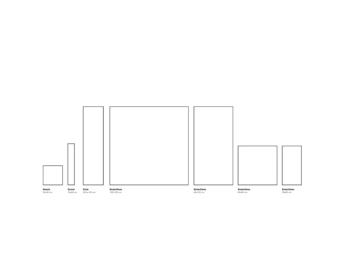 Různé velikosti dlaždic pro mozaiku, sokl a obklady