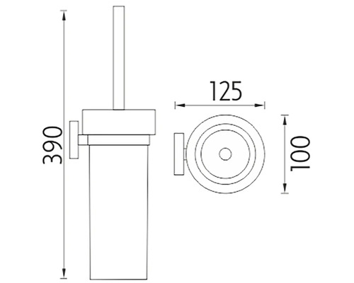 Technický výkres WC sady s rozměry