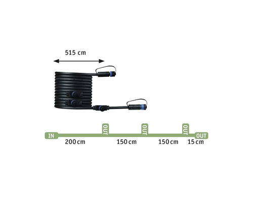 Napájecí kabel s konektorem, délka 515 cm