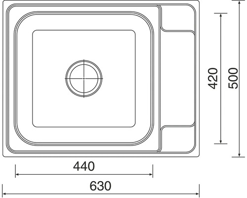 Technický nákres sprchové vaničky s rozměry