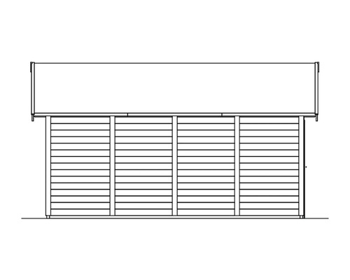 Schéma zahradního domku ze dřeva