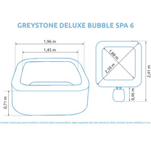 Greystone Deluxe Bubble Spa 6 Rozměry