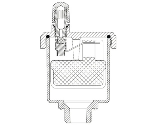 Technický výkres součásti v řezu
