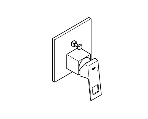 Nákres podomítkové pákové baterie