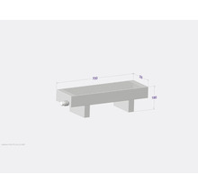 Diagram odtokového žlabu se rozměry