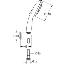 Sprchový set GROHE 110 x 110 mm chrom 27957001