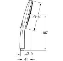 Ruční sprcha GROHE 150 x 150 mm chrom 26553000
